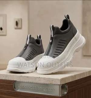 Alexander's McQueen Design Men's Leather Sneakers Shoes