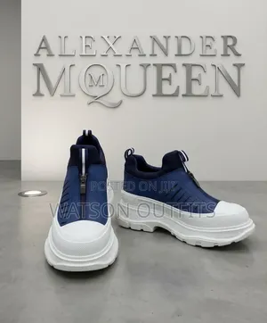 Alexander's McQueen Design Men's Leather Sneakers Shoes
