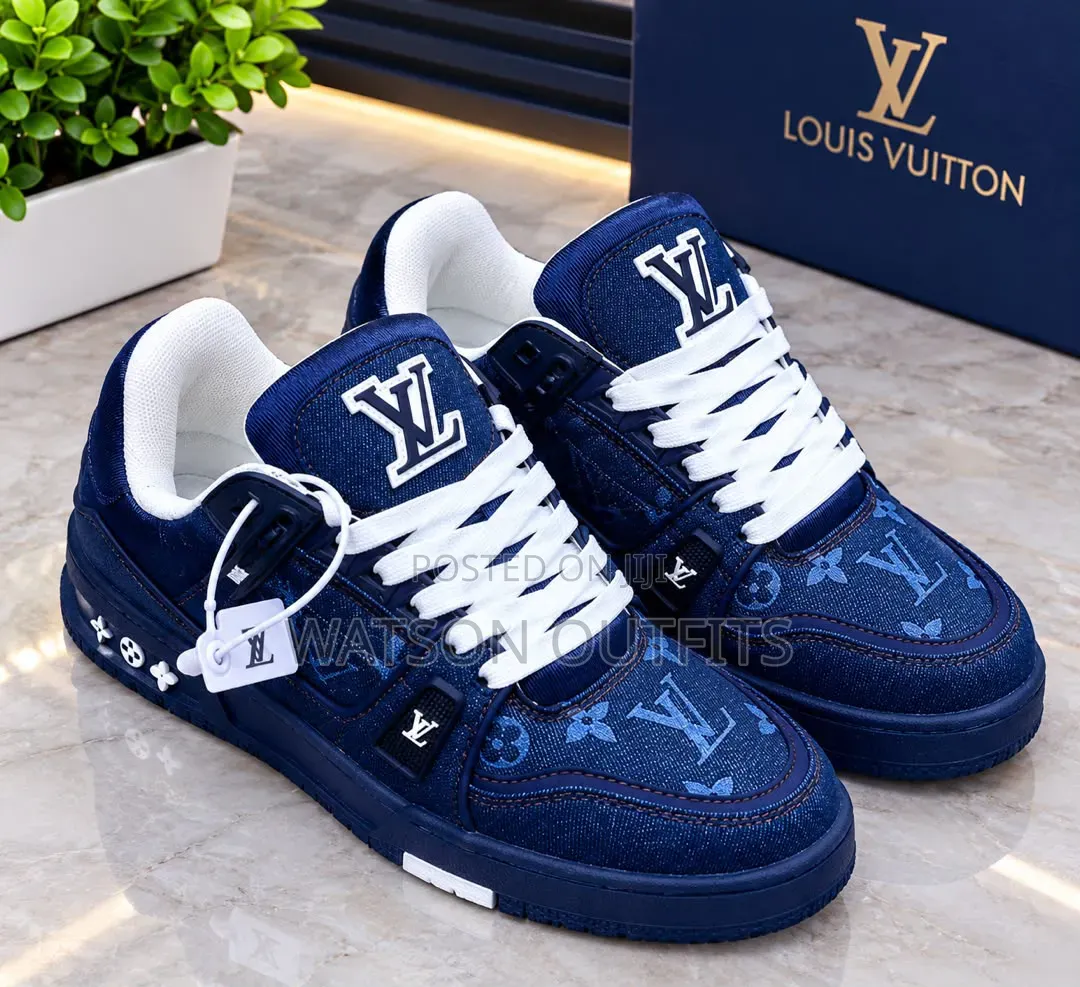 LV-4 Coloured Design Men's Leather Shoes