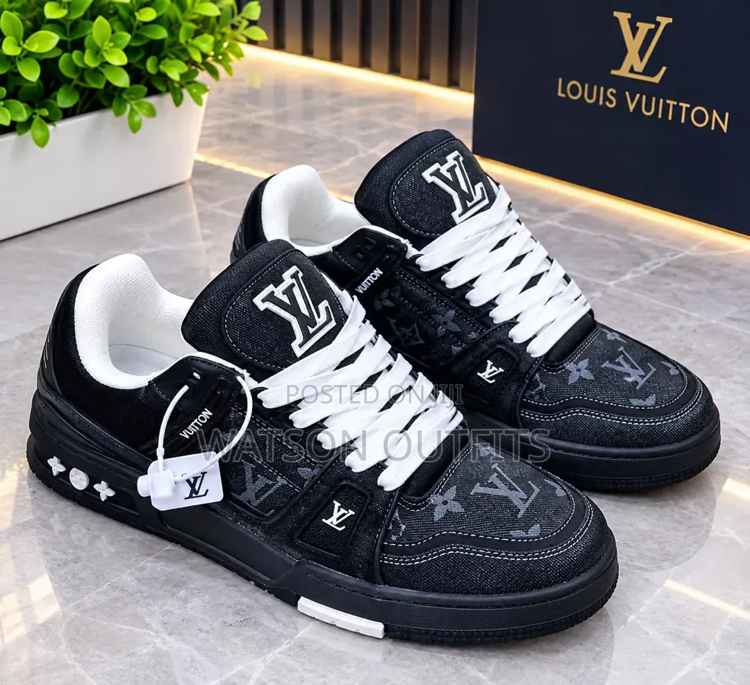 LV-4 Coloured Design Men's Leather Shoes