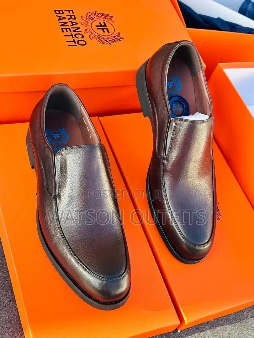 Franco Banneti-2 Colours Design Men's Leather Shoes
