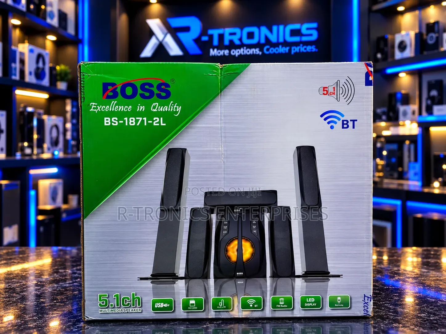 BOSS BS-1871-2L 5.1-Channel Multimedia Speaker System.