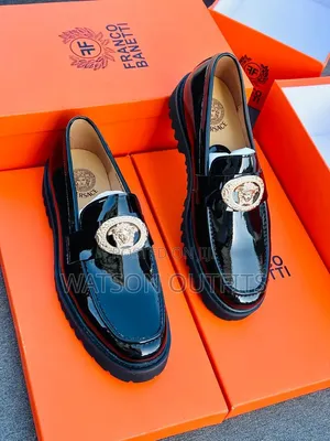 Versace-One Colour-Beautiful Design Men's Leather Shoes