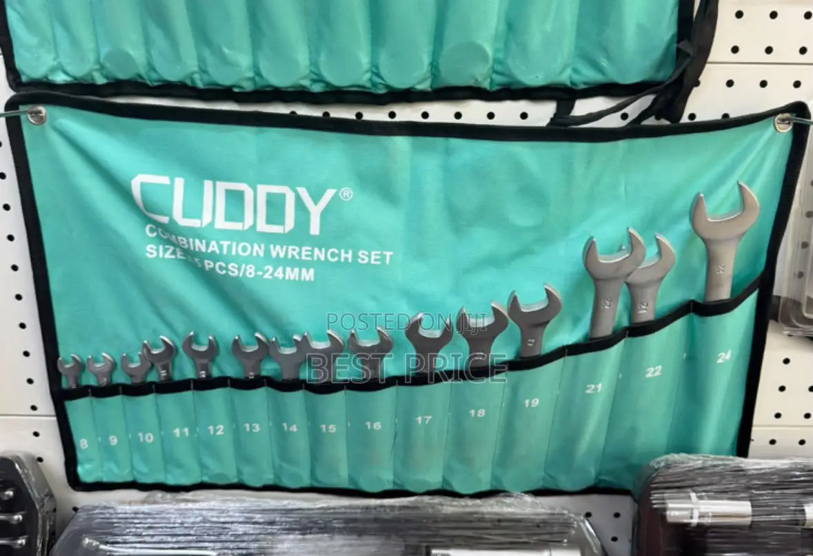 CUDDY 15-Piece Combination Wrench Set (8–24mm)