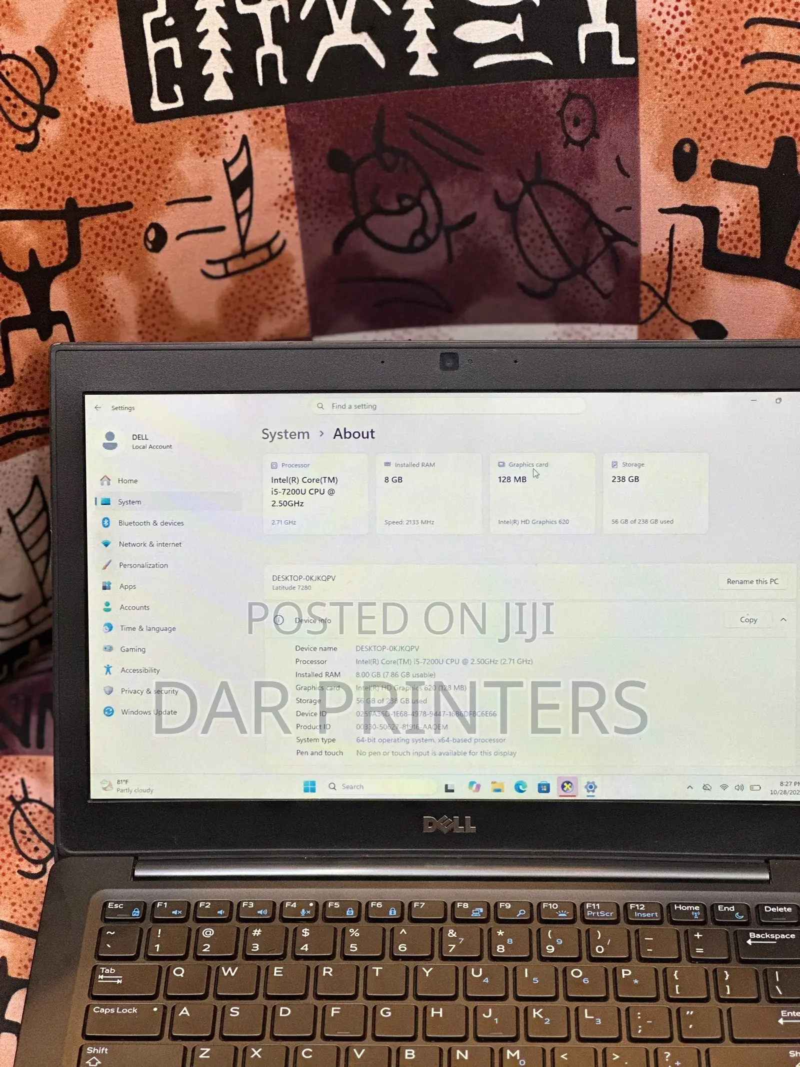 Laptop Dell Latitude 7290 8GB Intel Core i5 SSD 256GB