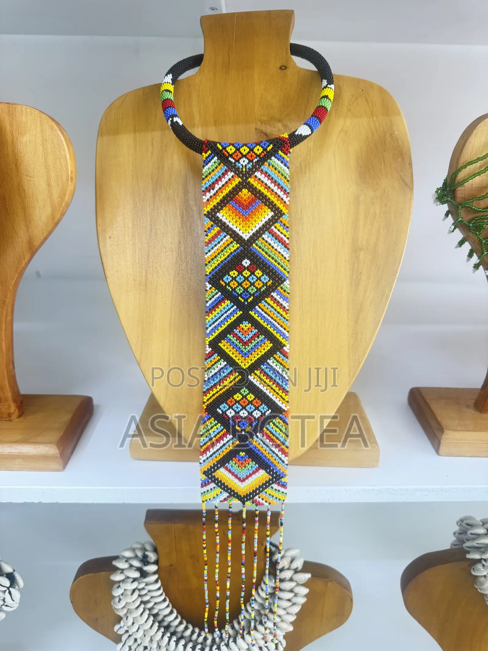 African Heritage Beaded Tassel Necklace
