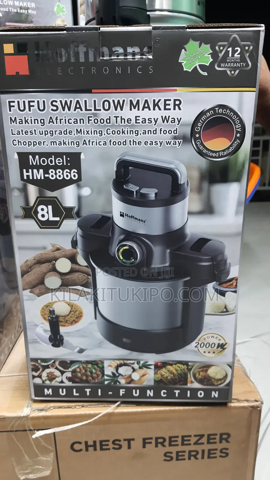 Hoffman 8l/2000w Automatic Fufu/Swallow Maker