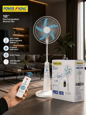Power King Rechargeble Fan Size 18
