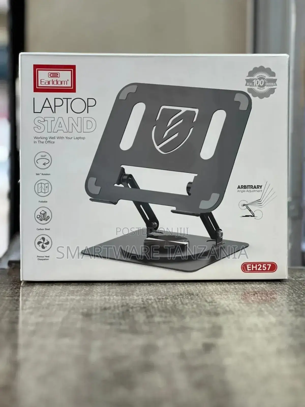 EarlDom Laptop Stand Adjustable Aluminum Holder, 120mm to 150mm Height