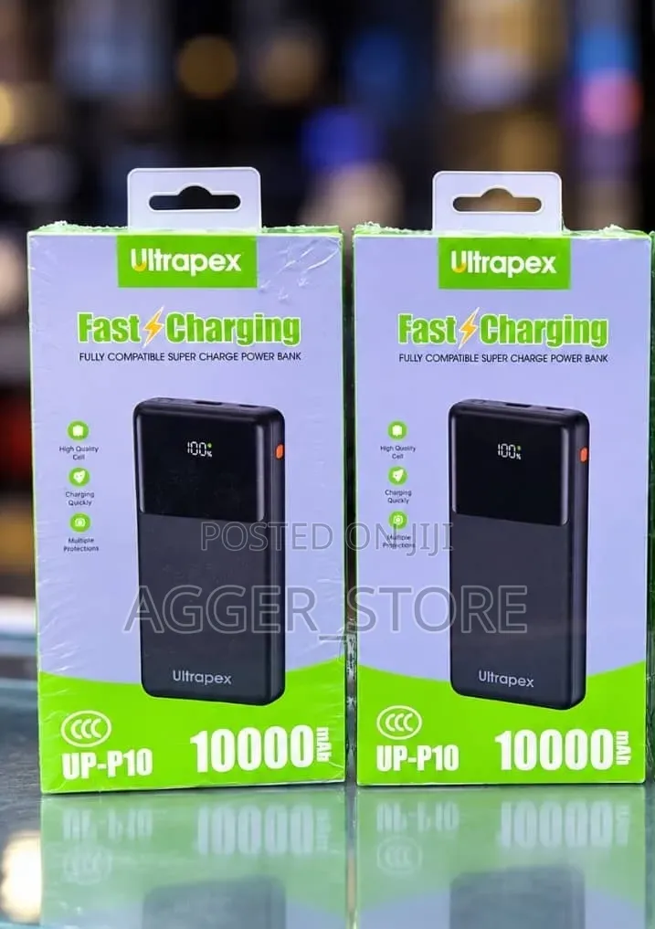 Ultrapex UP-P10 Fast-Charging Portable Power Bank With a 10,000mAh