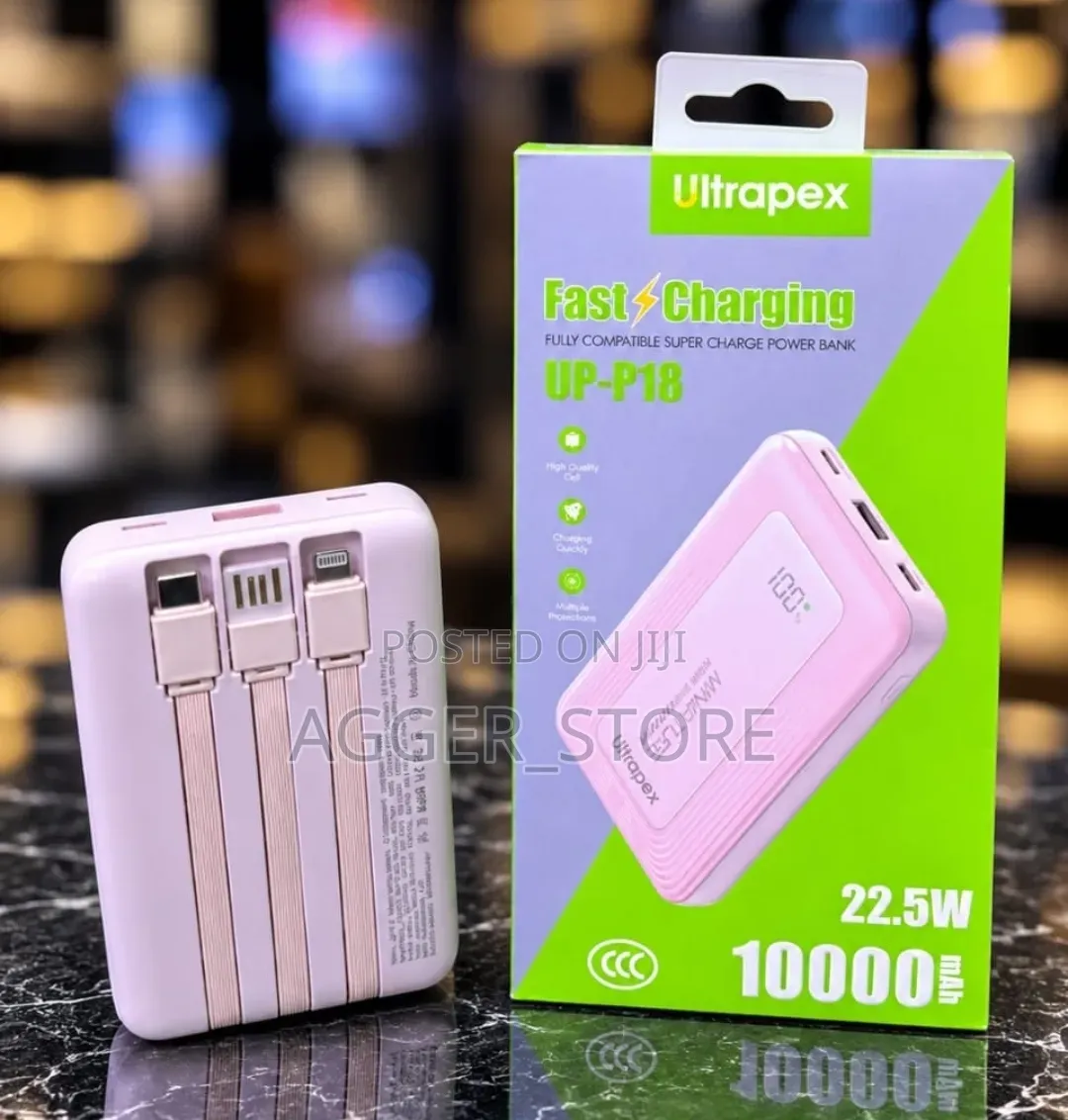 Ultrapex UP-P18, a Pink 10,000mAh Compact Portable Power Bank