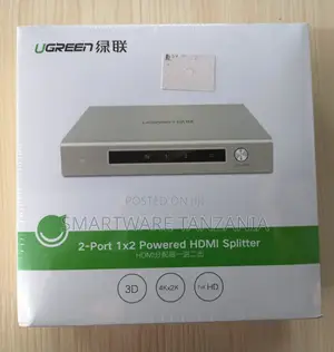 UGREEN 2-Port 1x2 Powered HDMI Splitter, Supports 4K at 30Hz, Full HD