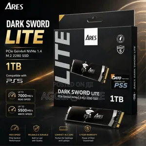 DATO ARES Dark Sword Lite 1TB PCIe Gen4x4 NVMe 1.4 M.2 2280 SSD