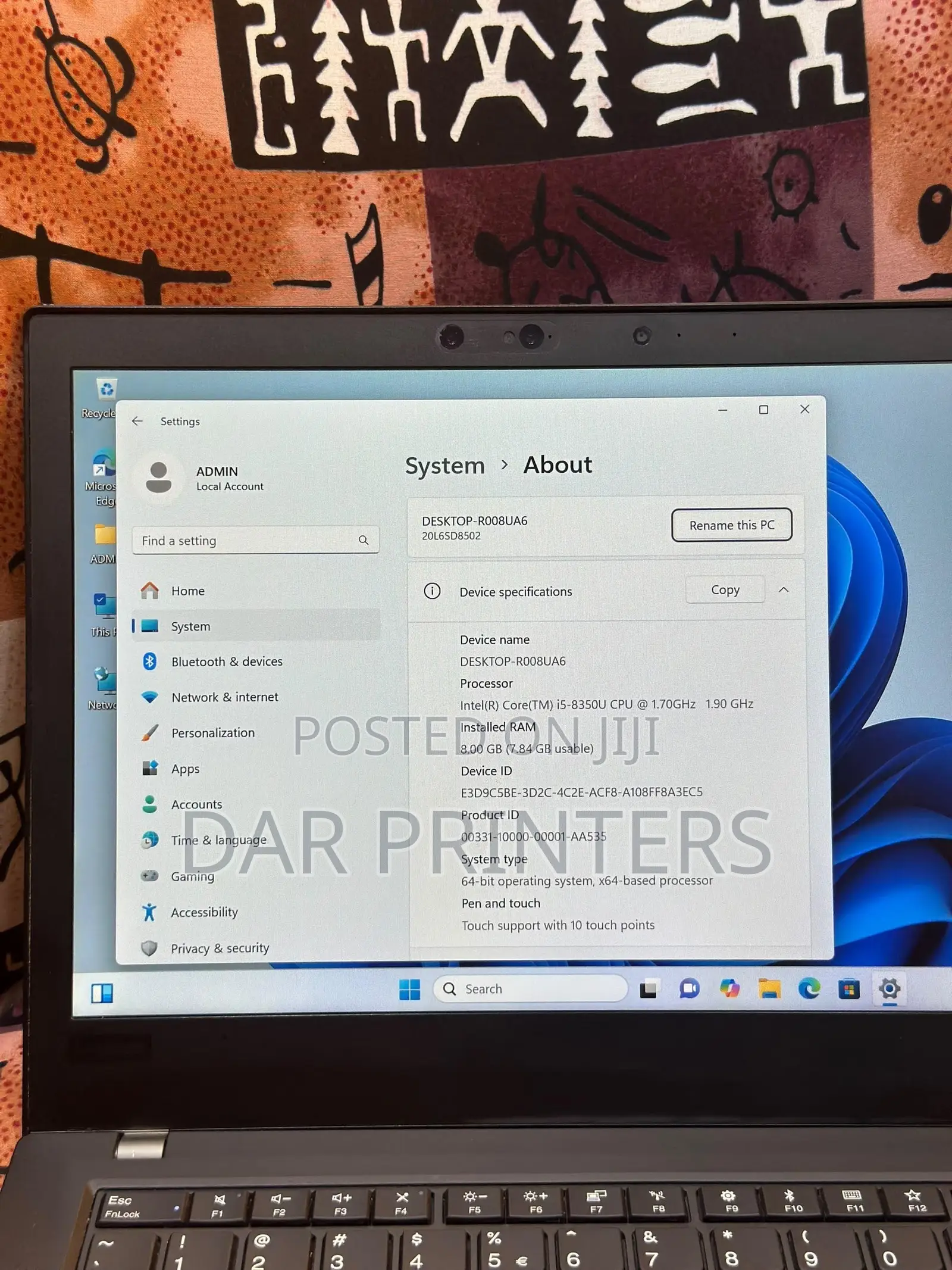 Laptop Lenovo ThinkPad T480 8GB Intel Core i5 SSD 256GB
