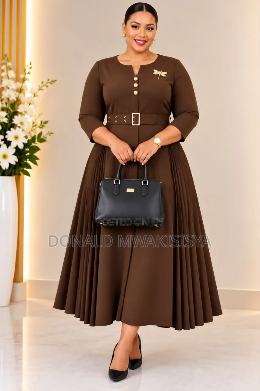 Turkey Office Dress - Belt Pleat Edition *