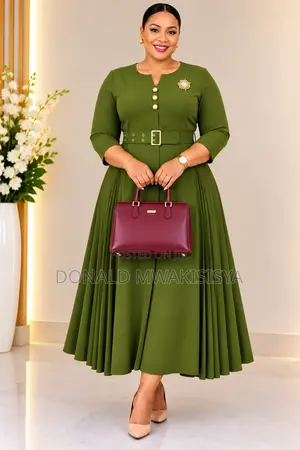 Turkey Office Dress - Belt Pleat Edition *