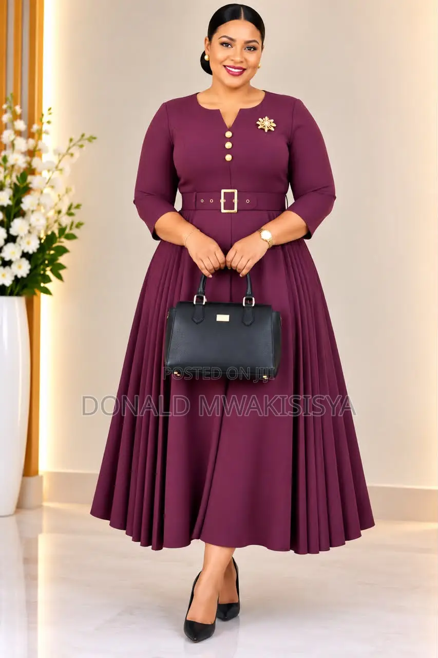 Turkey Office Dress - Belt Pleat Edition *