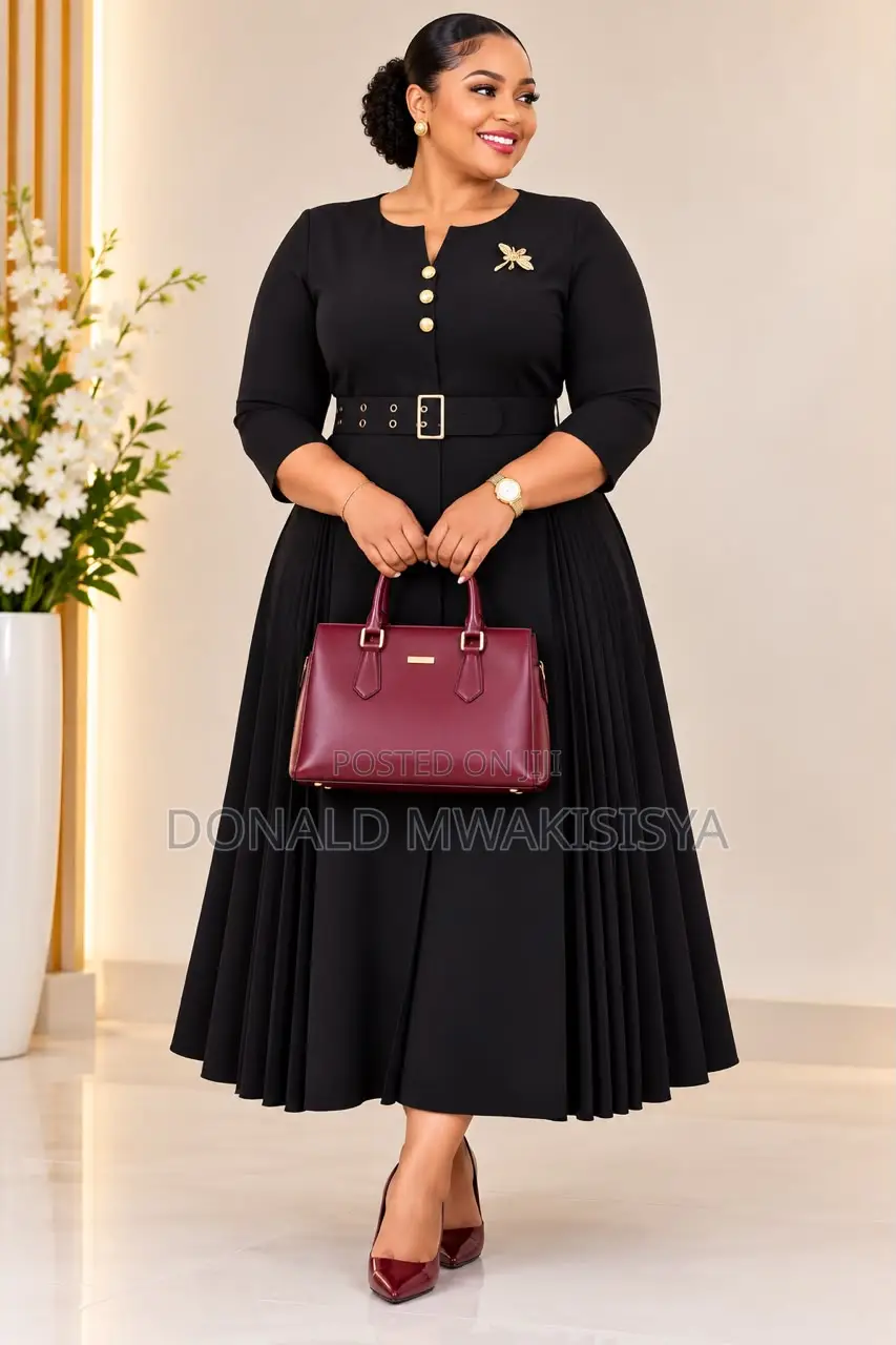 Turkey Office Dress - Belt Pleat Edition *
