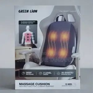 Green Lion Cushion With Heating Function, 2 Speed Levels