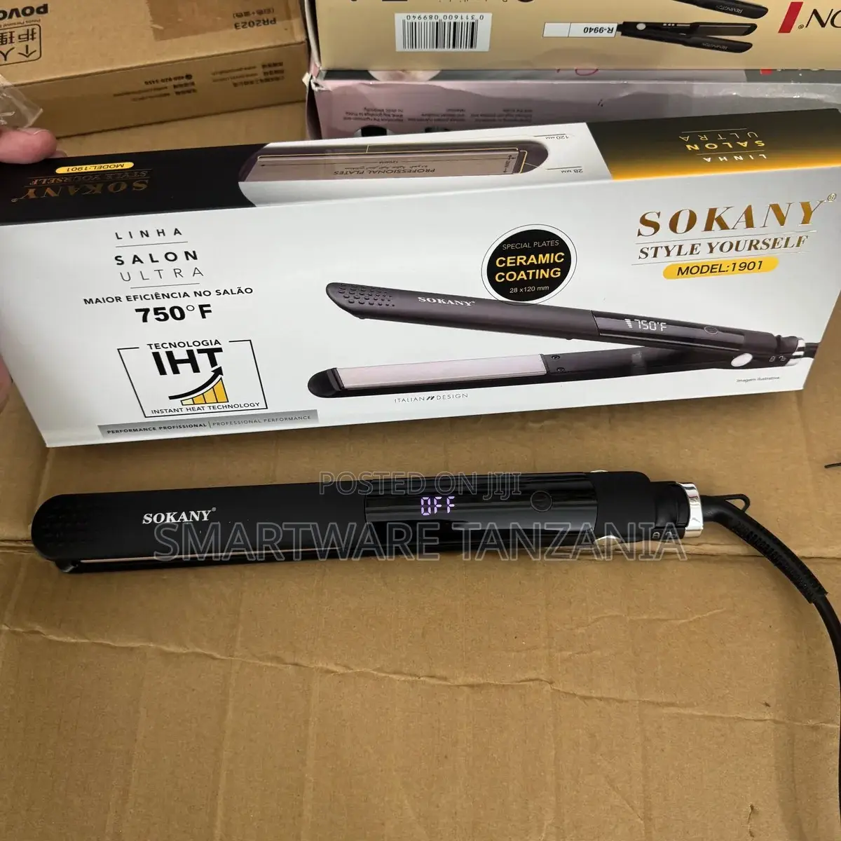 Sokany Model 1901 Hair Straightener, Ceramic Coating Plates, 750°F