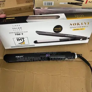 Sokany Model 1901 Hair Straightener, Ceramic Coating Plates, 750°F