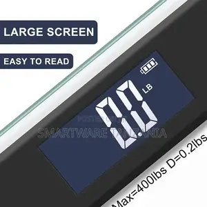 Smart Scale With Step-on Technology Extra-Large LCD Display, 180kg Max