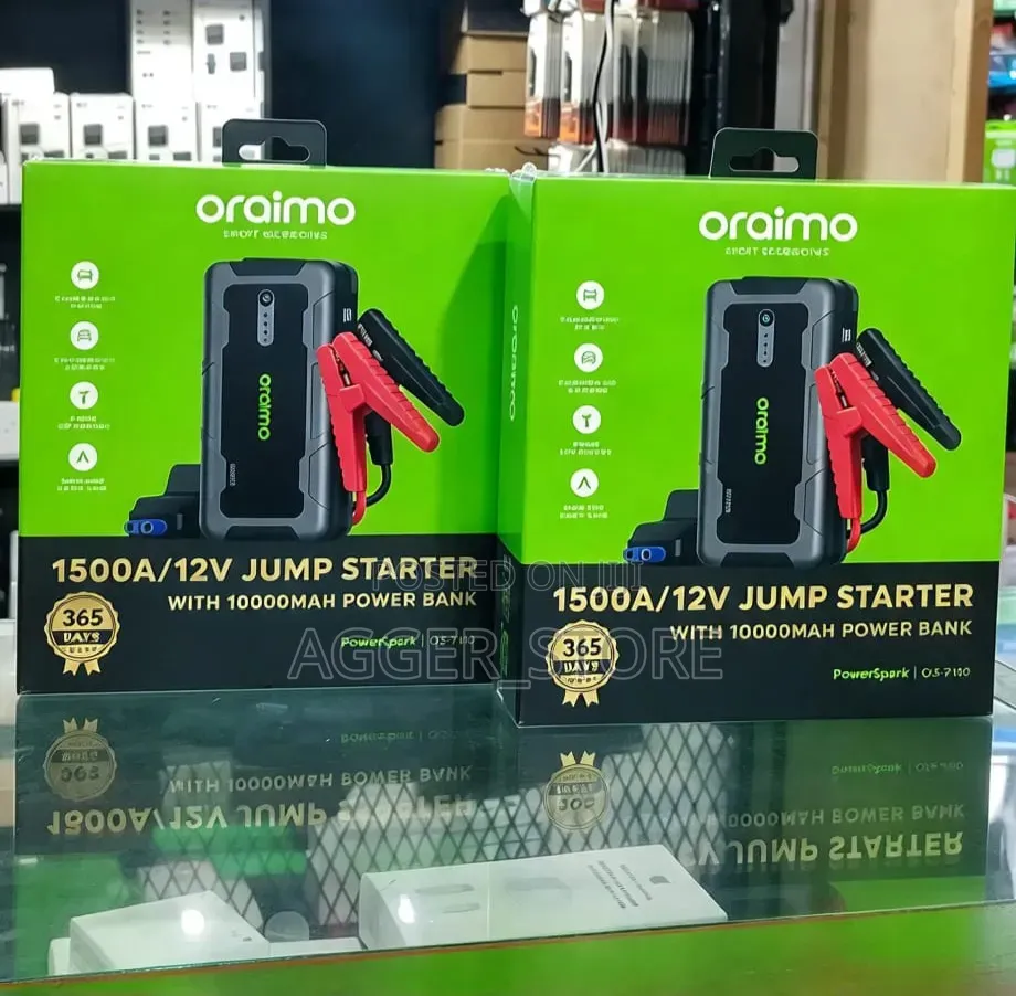 Oraimo PowerSpark OJS-7100 1500a/12v Jump Starter & 10000mAh PowerBank