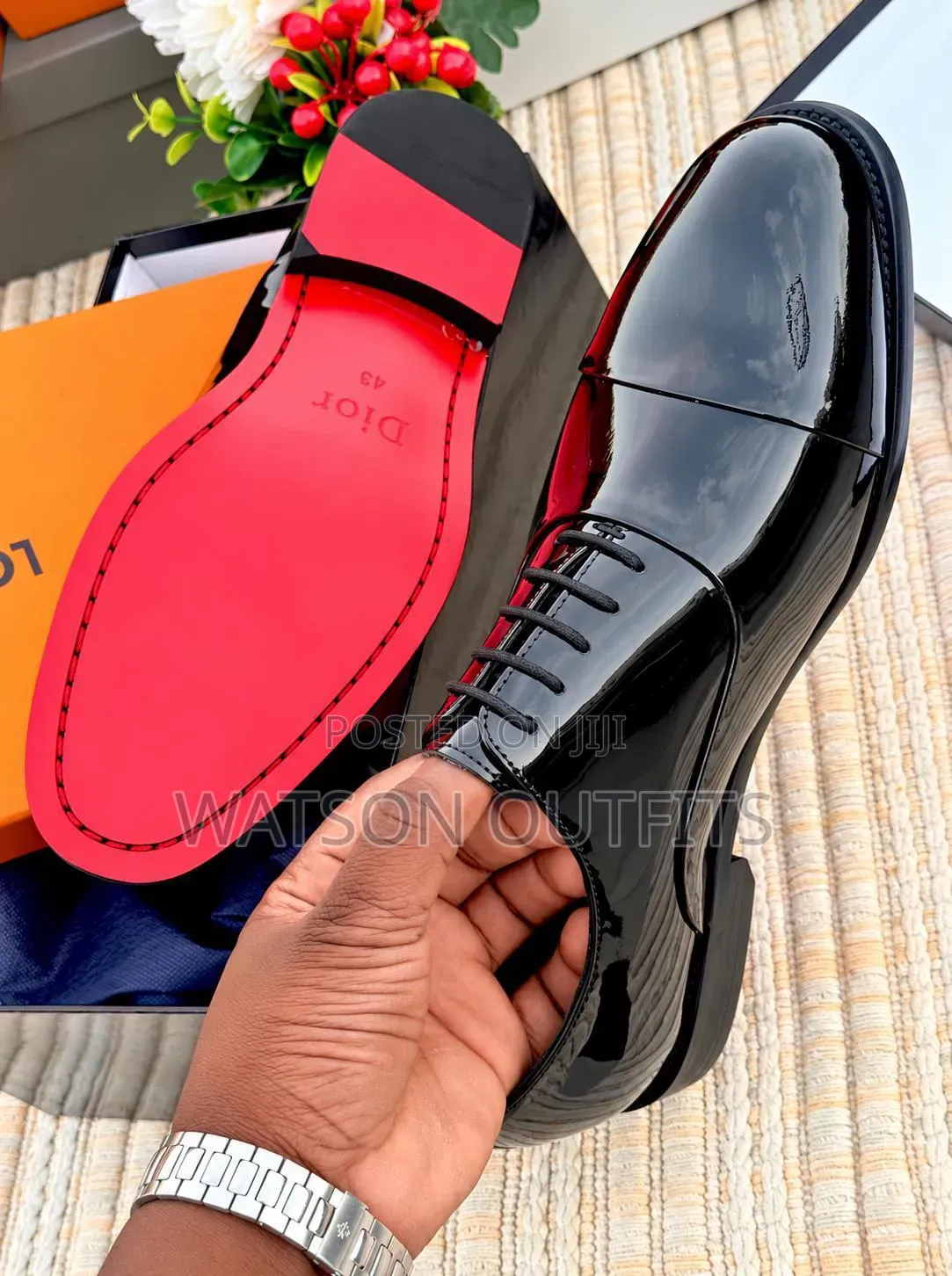 Salvatore Feragamo and DIOR Materials Design Men's Leather Shoes