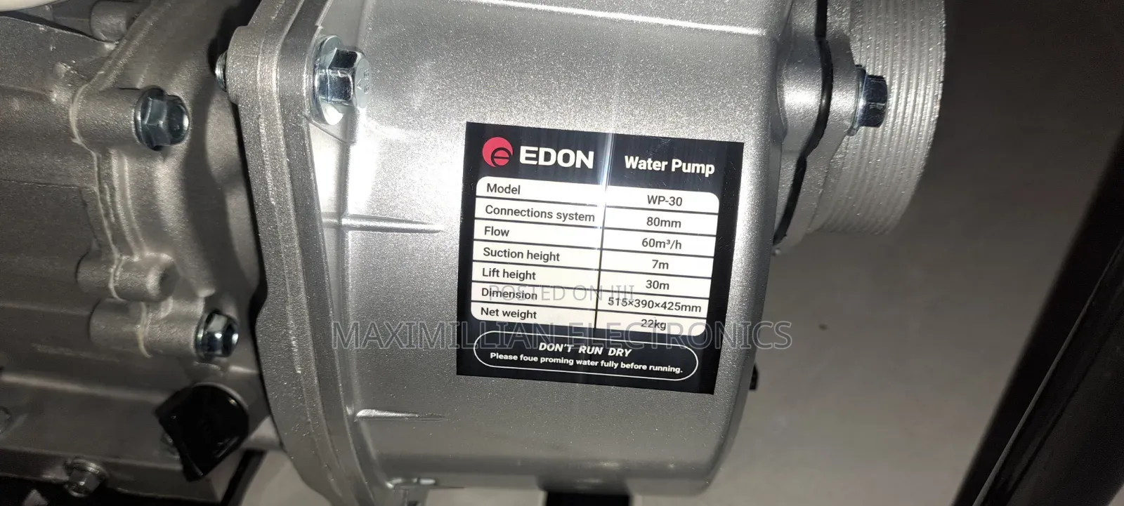 Edon WP-30 Gasoline Water Pump 3-Inch, 8hp Petrol