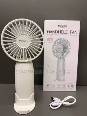 Yesido Handheld Fan 3-in-1 With 1200mAh Battery, USB Charging, White