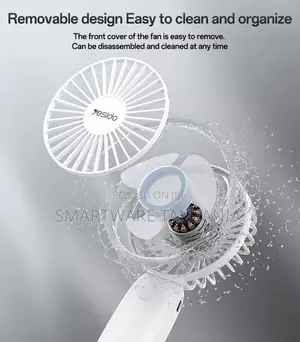 Yesido Handheld Fan 3-in-1 With 1200mAh Battery, USB Charging, White