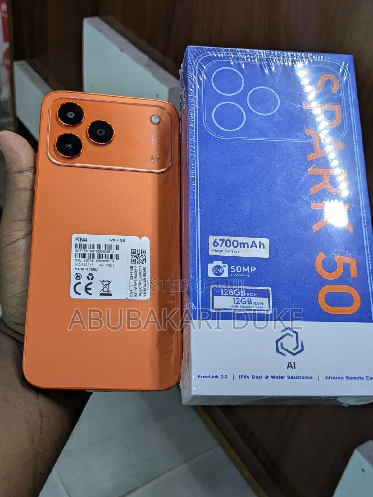 New Tecno Spark 50 128 GB Orange