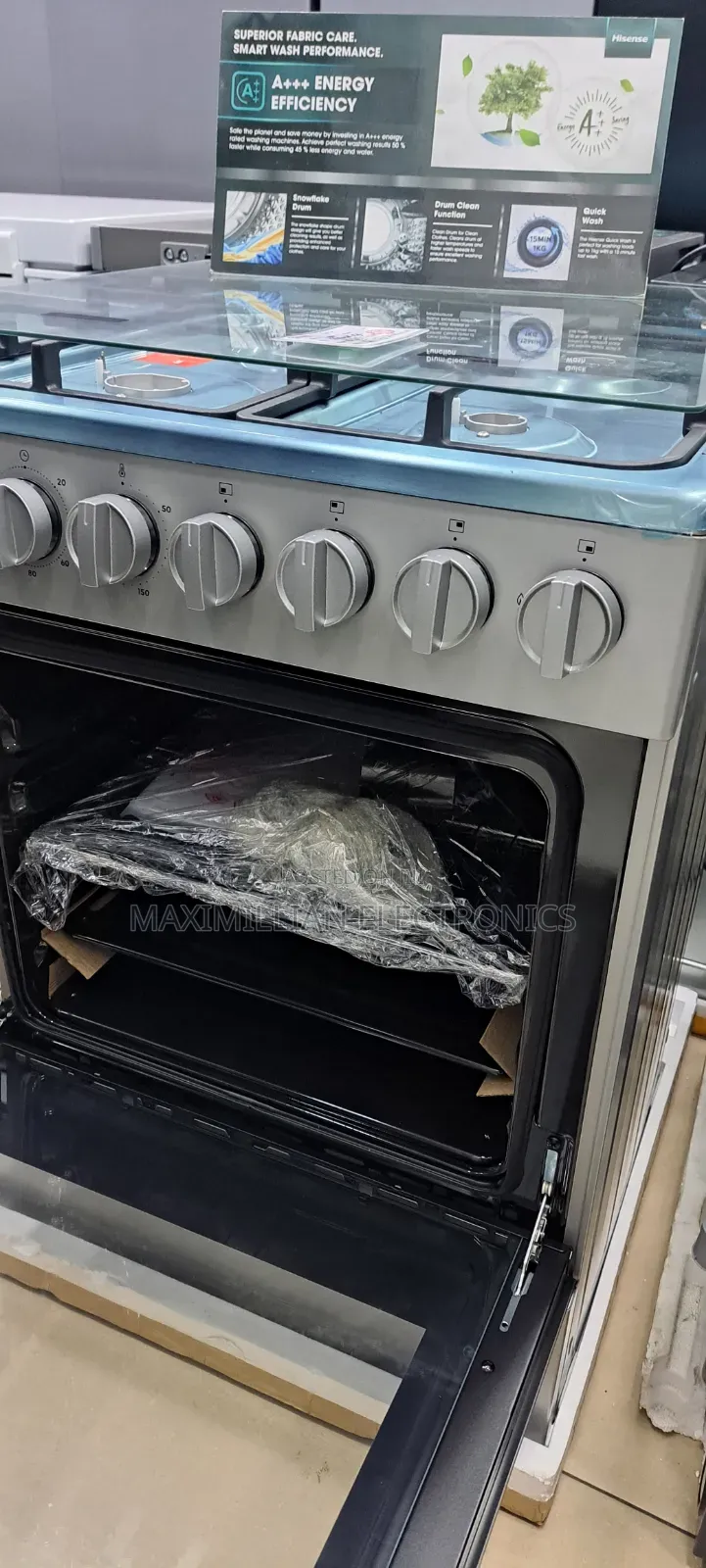 Hisense HFS90GA5EBL 90x60 Cm Freestanding Gas Cooker