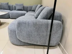 Modern L Shaped Sofa With 8 Seats Capacity, Including Single Armchair