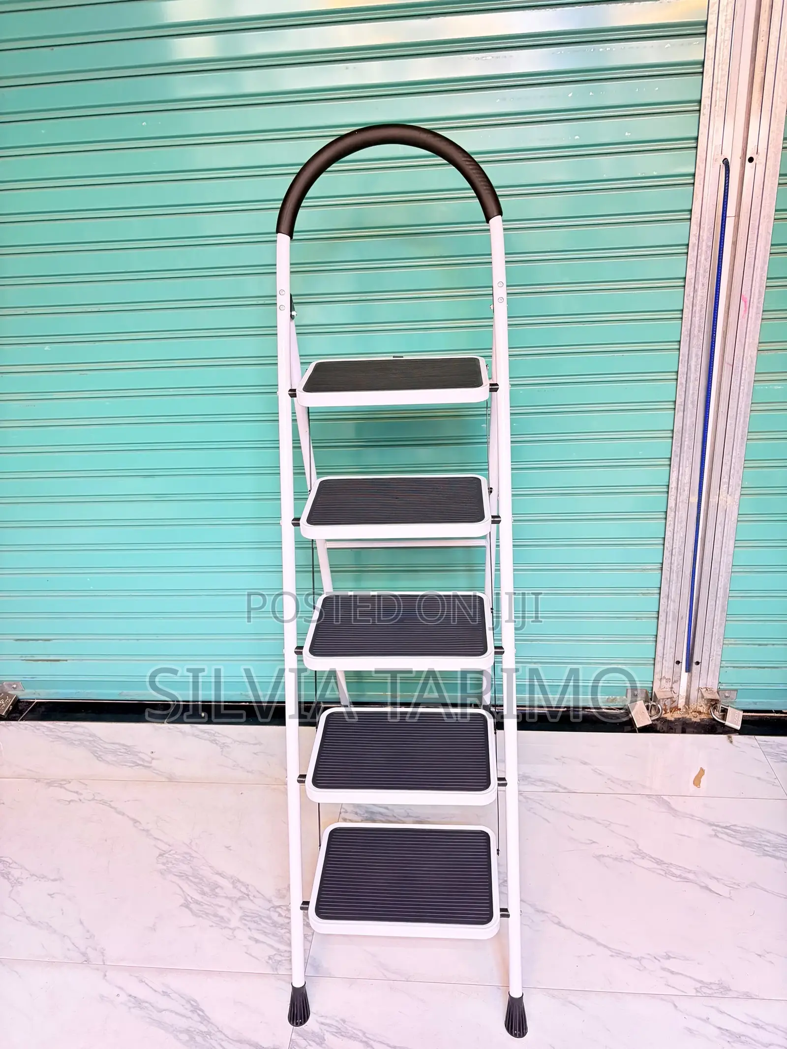 Folding Ladder With Safety Handrail