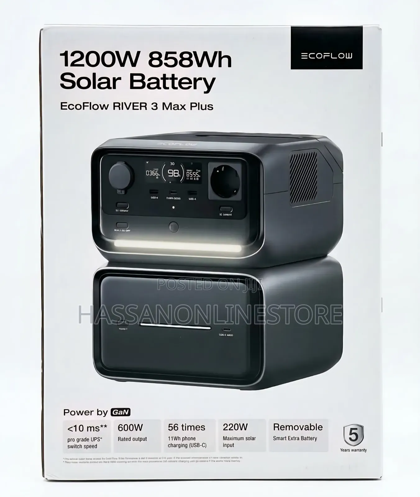 EcoFlow RIVER 3 Max Plus Portable Power Station (858Wh)