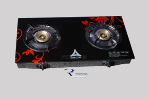 Delta 2 Burner Table Glass Cooker