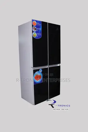 Delta Side By Side 4 Doors 406L Refrigerator – Black