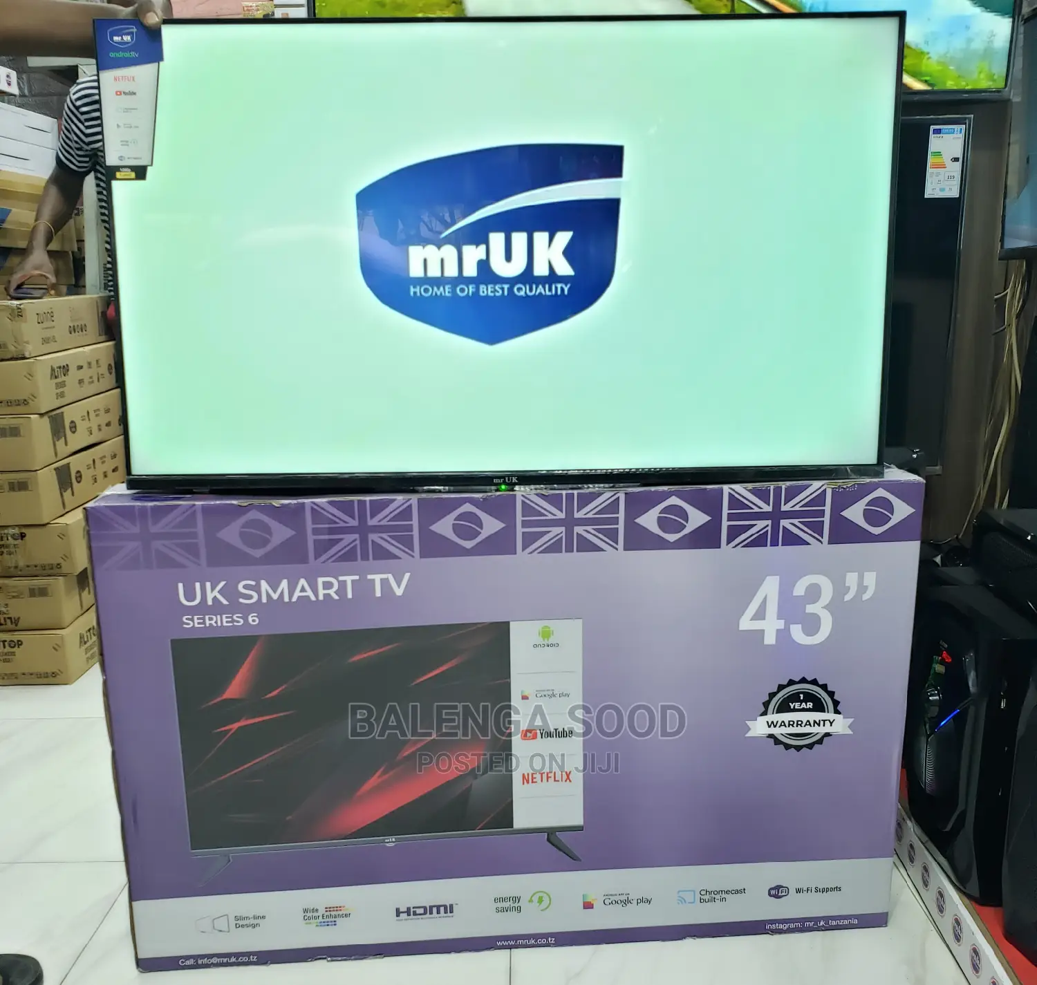 Mr UK Smart TV Inch 43 Flameless