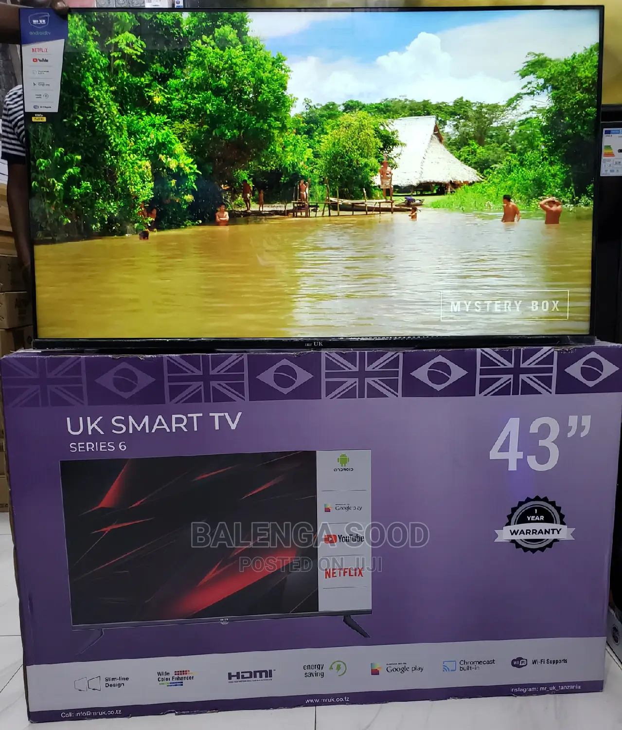 Mr UK Smart TV Inch 43 Flameless