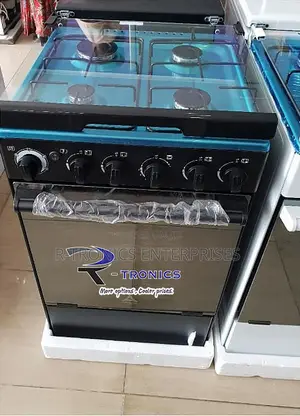 Delta Cooker Black Free Standing( 4gas Burners)