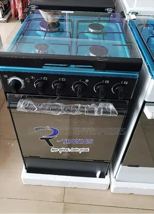 Delta Cooker Black Free Standing( 4gas Burners)