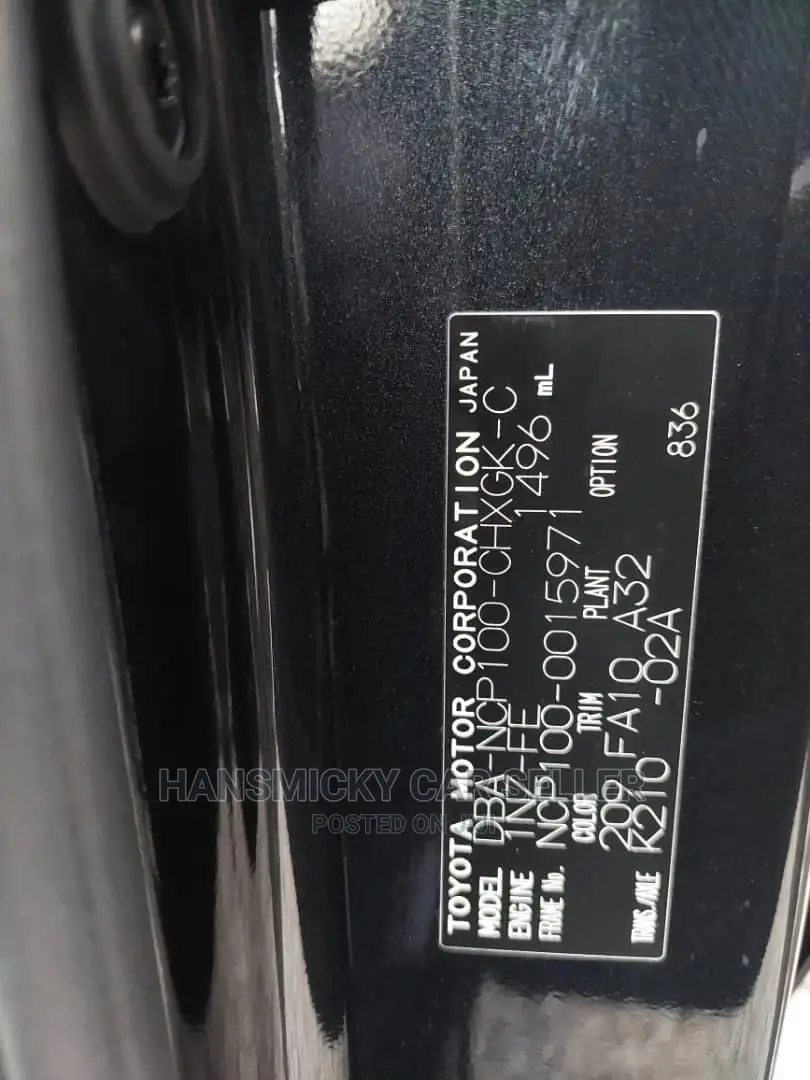 Toyota Ractis 2007 Black