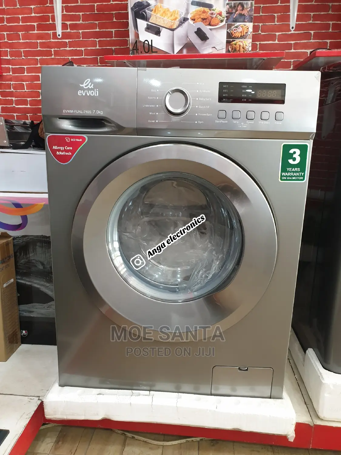 Evvoli Automatic Washing Machine Kg 7 Front Load