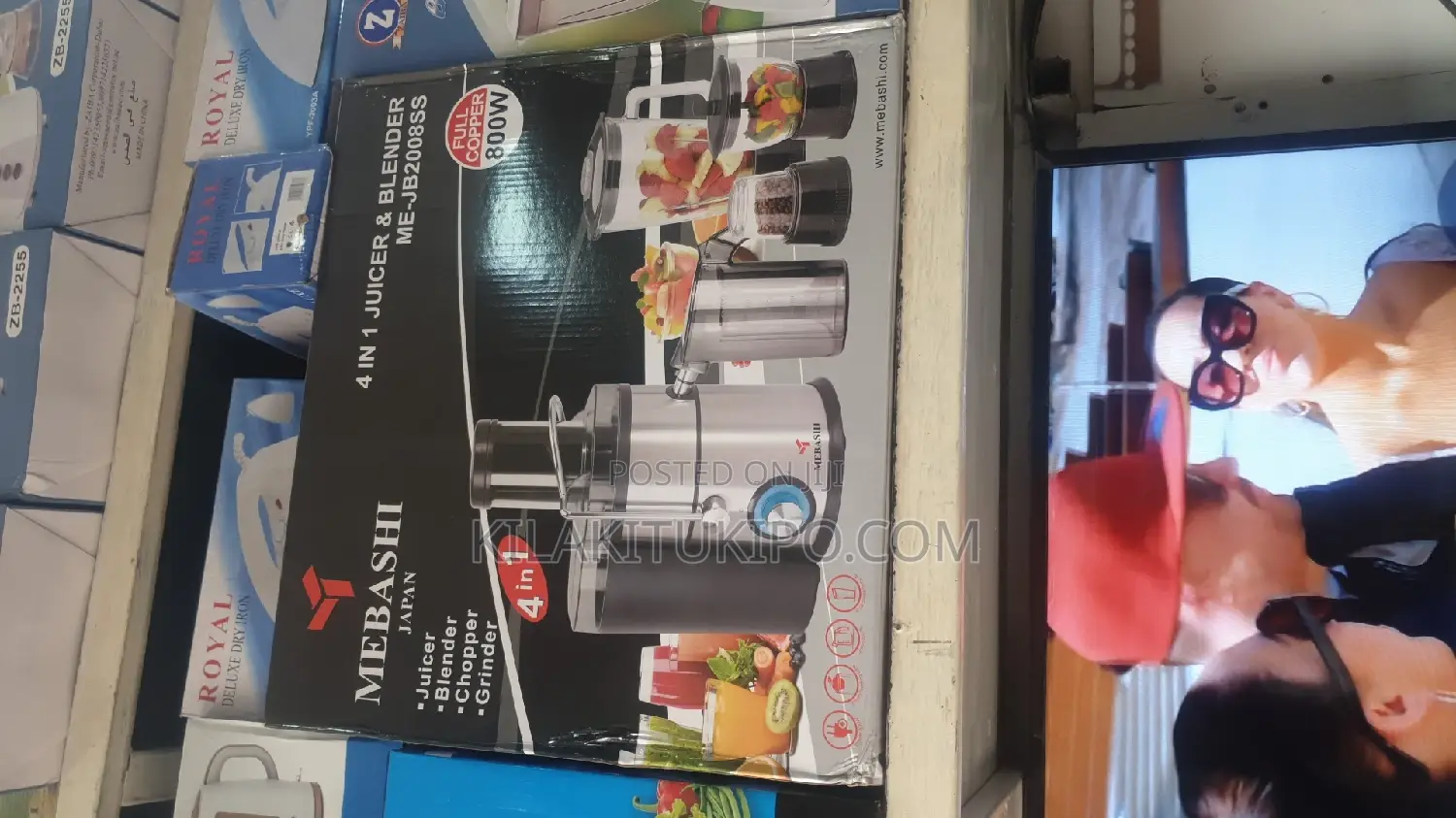 Mebash 4 in 1 Juicer,Chopper,Grinder Blender