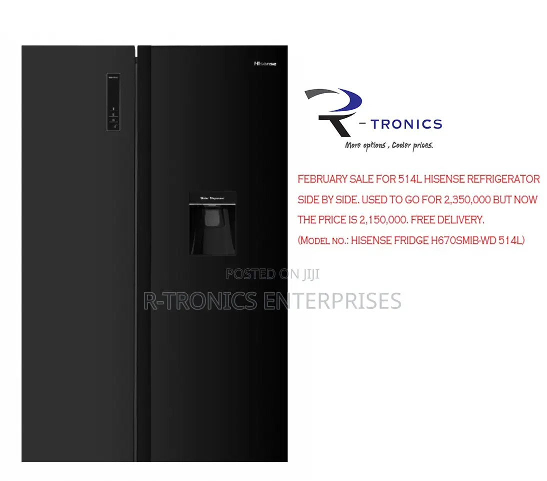 Hisense 514L Multi Door Refrigerator Black