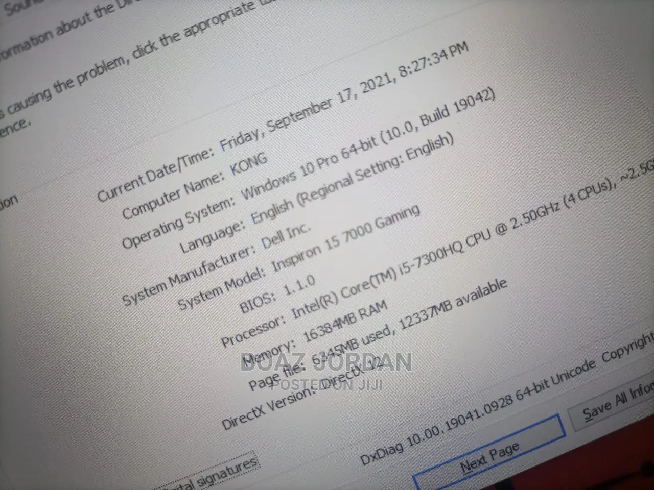 Laptop Dell Inspiron 15 7000 8GB Intel Core I5 HDD 500GB