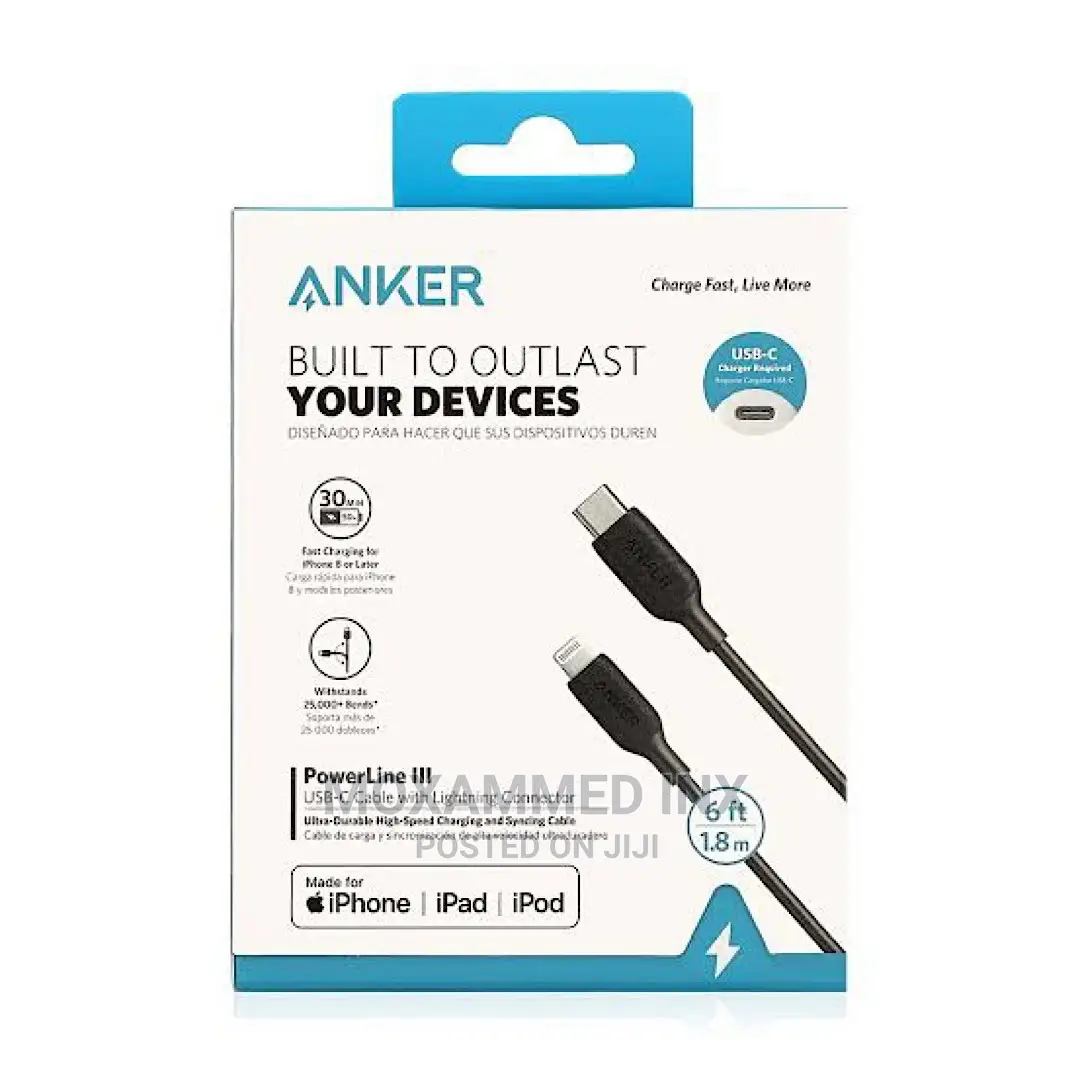 Powerline III USB-C to Lightning Cable (1.8m/6ft)