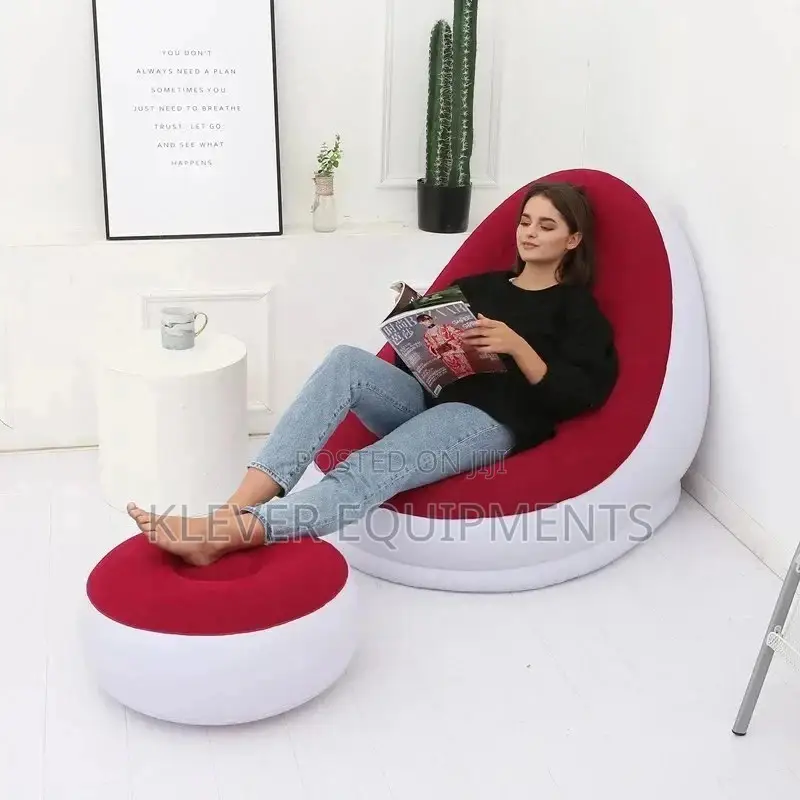 Inflatable Air Sofa With Foot Rest (Sofa Za Kujaza Upepo)
