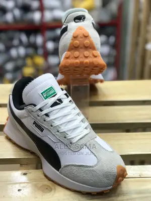 Puma White Gray